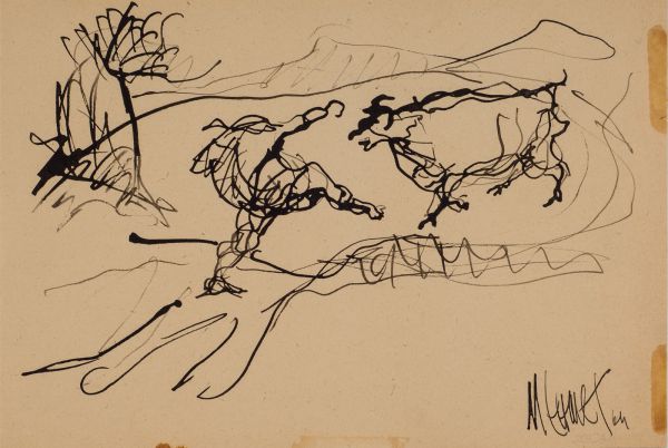 
                  Untitled, 1964, Black Indian ink on paper, 20 x 29 cm        