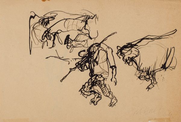 
                  Untitled, 1964, Black Indian ink on paper, 20 x 29 cm        