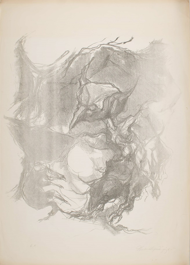 &Untitled&, 1965, Litografi, 70 x 50 cm