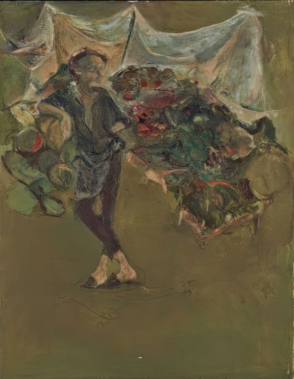 
                  The Fruit Seller, 1966, Oil on canvas, 118 x 93 cm        