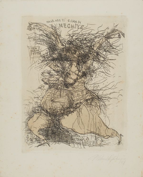 
                  Rakkasei Cihan Necmiye, 1967, Gravure, 23 x 18 cm        