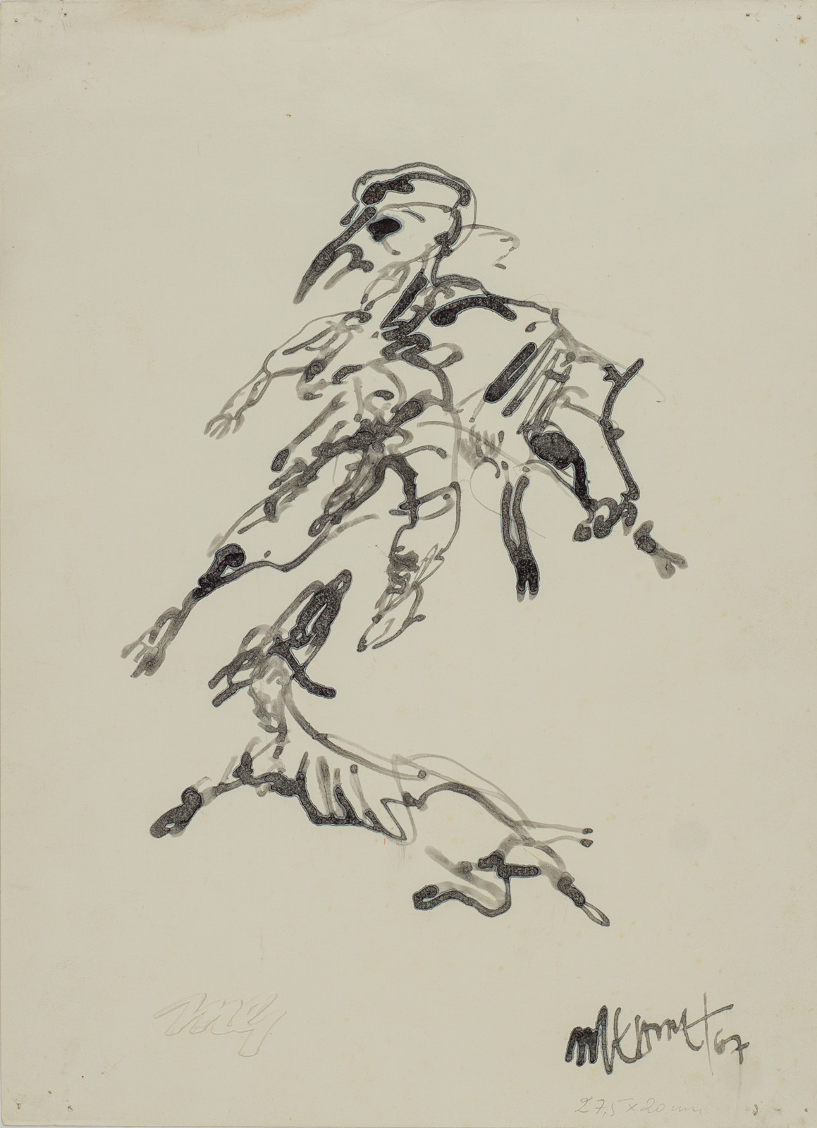 &Untitled&, 1967, Fotograf kağıdı üzerine çini, 27 x 20 cm