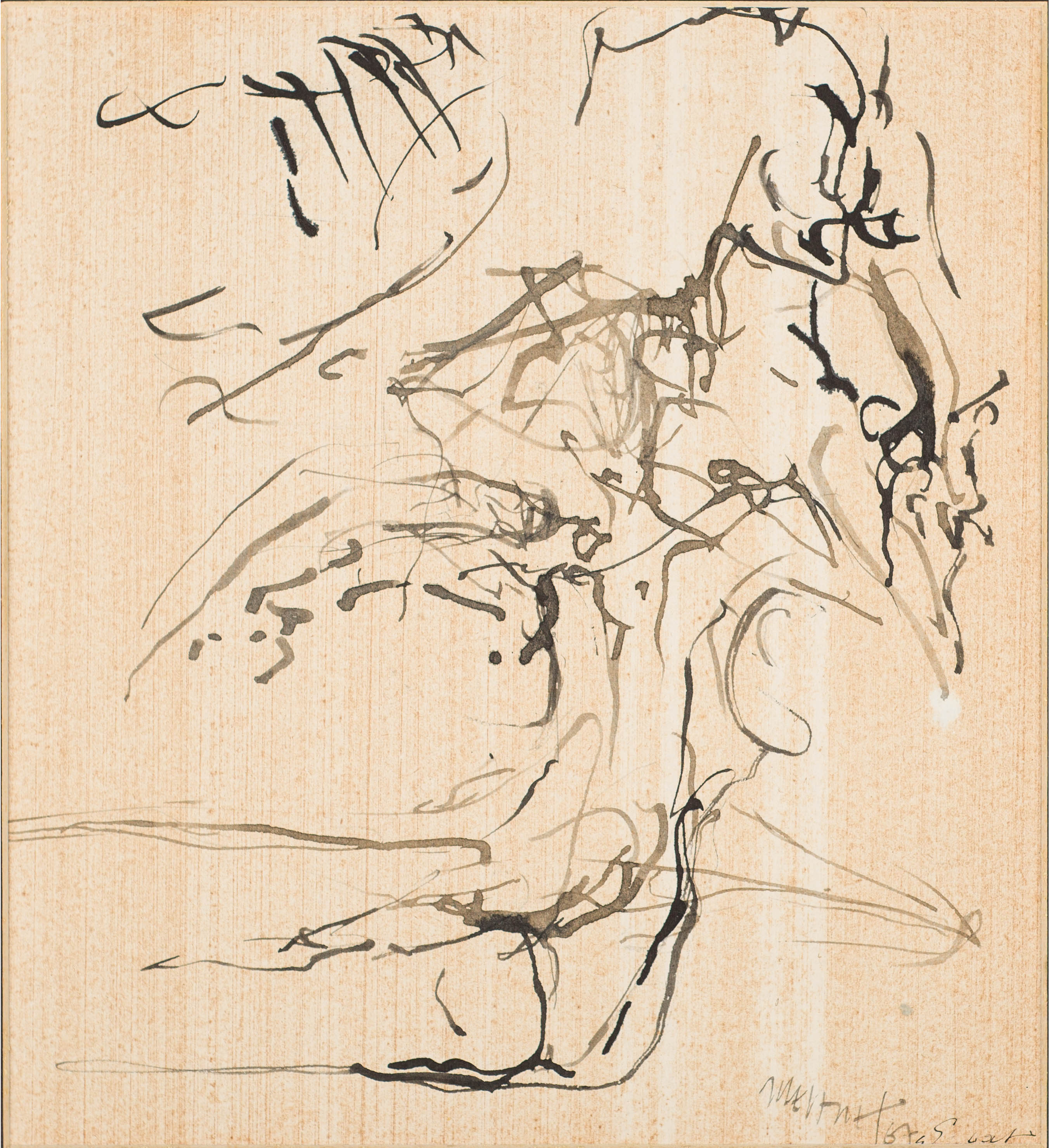 &Untitled&, 1967, Kağıt üzerine çini, bambu kalem, 26,5 x 23,5 cm