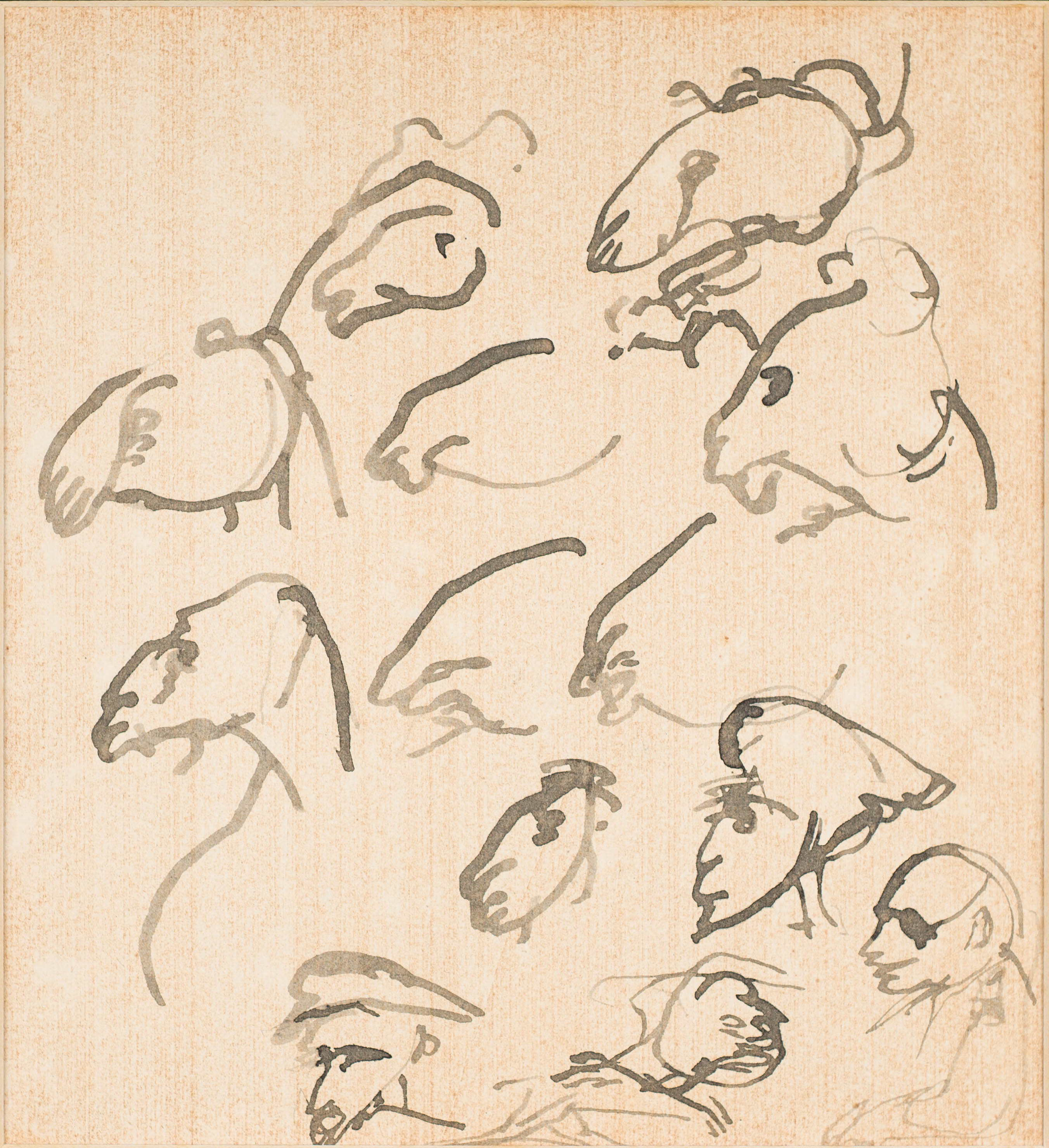 &Untitled&, 1967, Kağıt üzerine çini, bambu kalem, 26,5 x 23,5 cm