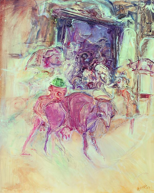 
                  Through the Mirror, 1967, Oil on canvas, 81 x 65 cm        