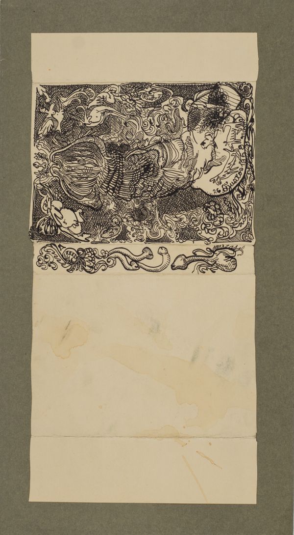 
                  26 August 1968 Bursa, 1968, Black Indian ink on paper, bamboo pen, 16,5 x 14 cm        