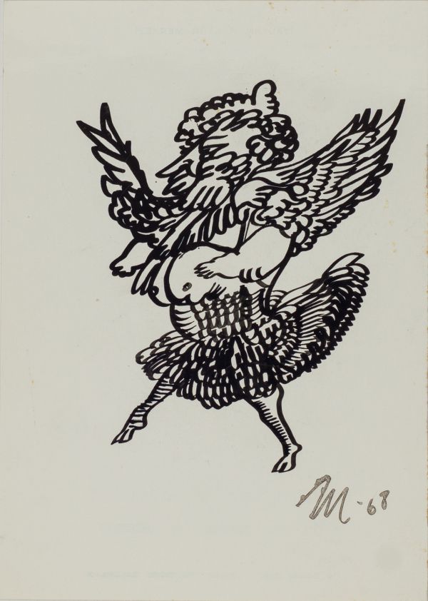 
                  Bursa 1968, 1968, Black Indian ink on paper, bamboo pen, 25 x 36 cm        