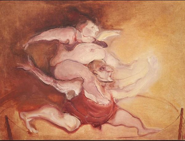 
                  Those who play with your life, 1968, Oil on canvas, 66 x 89 cm        