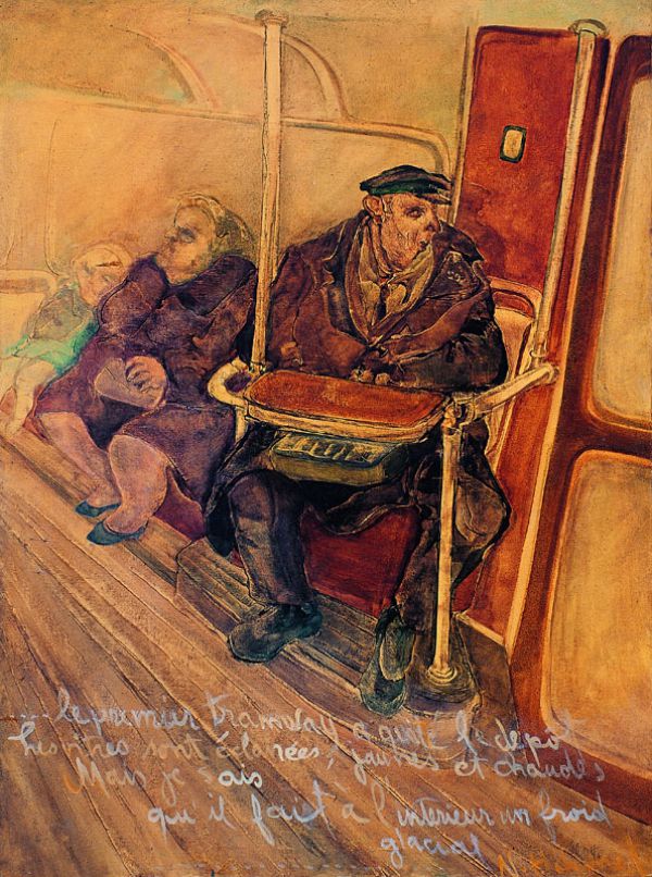 
                  Trolleybus Conductor, 1970, Oil on canvas, 130 x 96 cm        