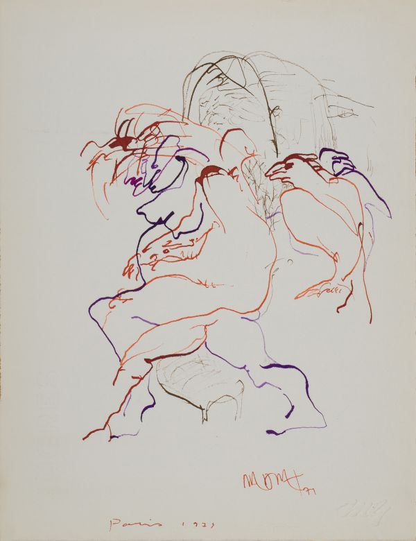 
                  Paris 1971, 1971, Ecoline on paper, 31,5 x 24,5 cm        