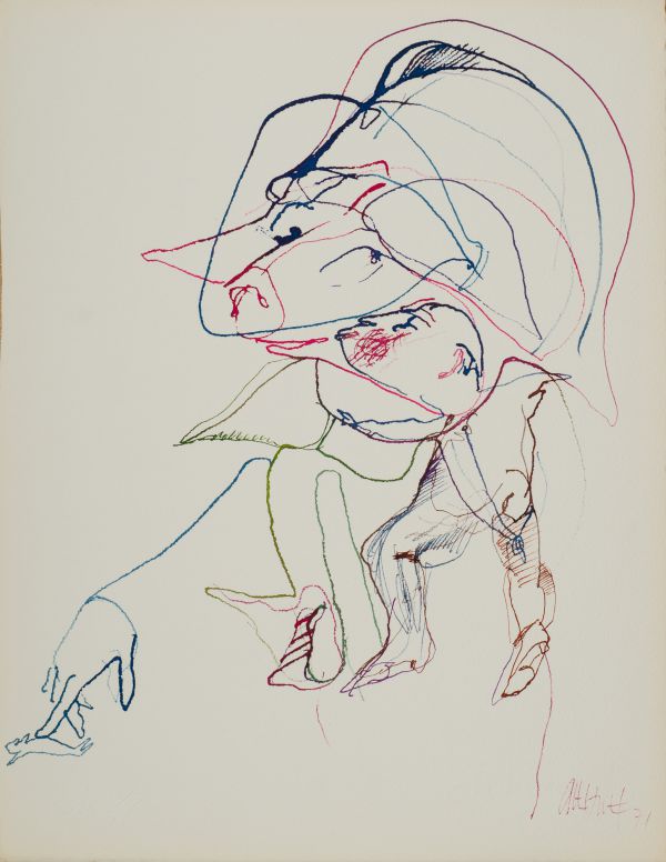 
                  Paris 1971, 1971, Ecoline on paper, 32,5 x 25 cm        