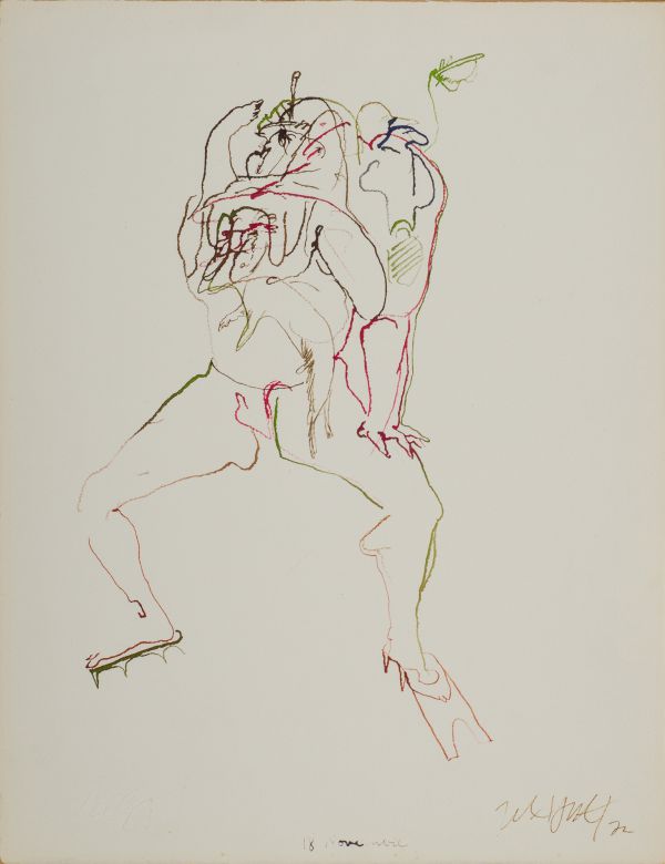 
                  November 18 , Paris 1972, 1972, Ecoline on paper, 32,5 x 25 cm        