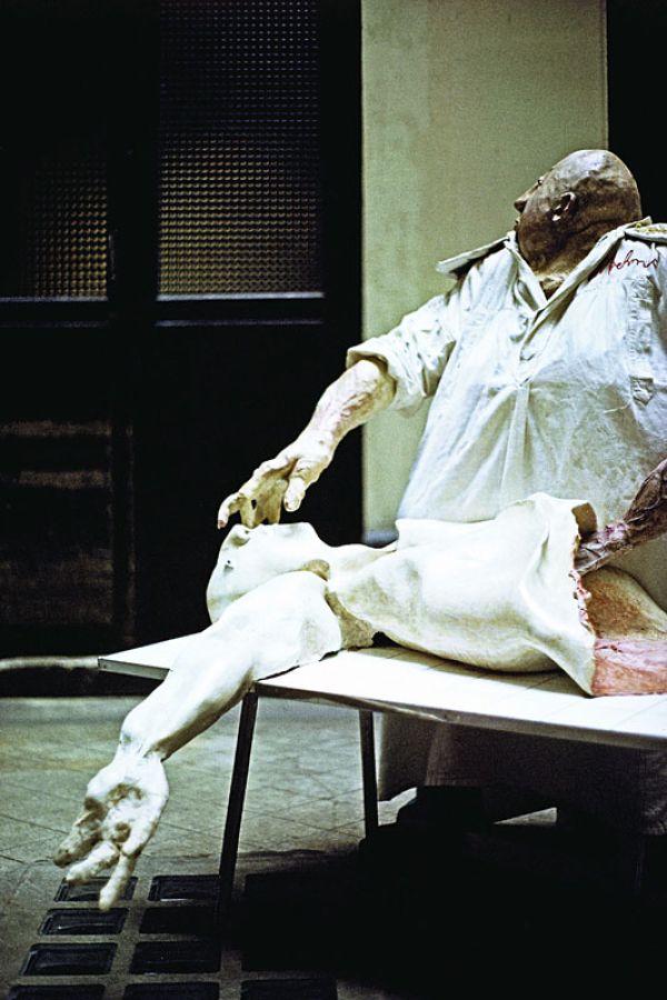 
                  The General Series; The Torturer, 1973, Papier maché, mixed media, 160 x 170 cm        