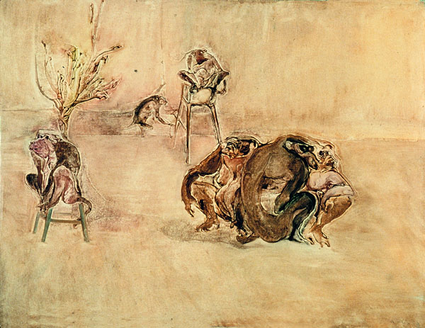 &Monkey Family I&, 1974, Tual üzerine yağlıboya, 89 x 116 cm