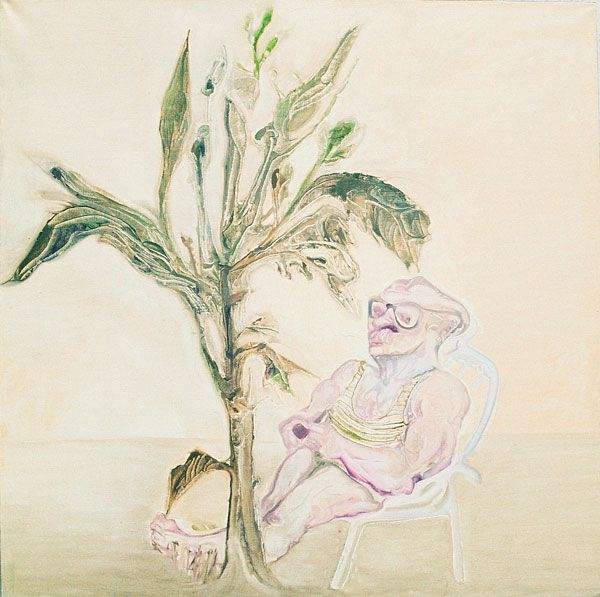 
                  Expectation, 1974, Oil on canvas, 100 x 90 cm        