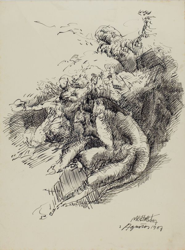 
                  3 August 1967, 1967, Rapido on photo paper, 27 x 20 cm        