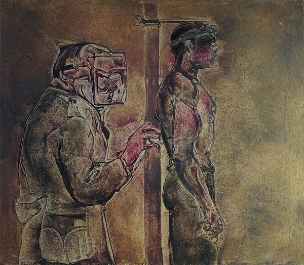 
                  The Measurement series, 1977, Oil on canvas, 80 x 90 cm        