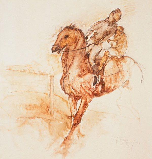 
                  Keep Tight, 1978, Conté pencil oil on canvas, 144 x 138.5 cm        