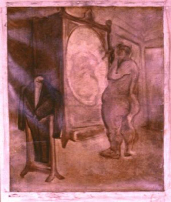 
                  President's Grooming, 1978, Oil on canvas, 53 x 65 cm        