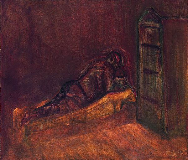 
                  Love in the Studio, 1980, Oil on canvas, 60 x 70 cm        