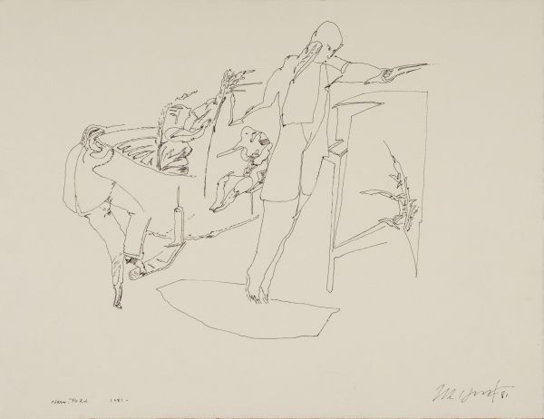 
                  Untitled ,1981 New York, 1981, Rotring on paper, 25,5 x 33 cm        