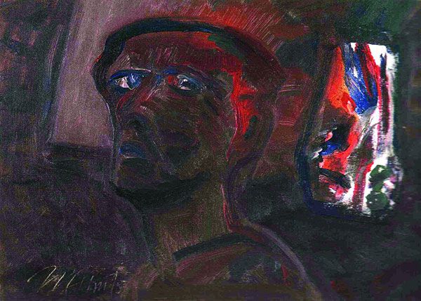 
                  Perhaps Mayakovsky, 1983, Mixed media, 30 x 43 cm        