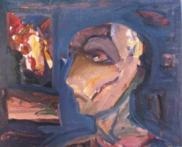 
                  Imaginary Portrait of Edip Cansever, 1983, Mixed media, 50.3 x 69 cm        