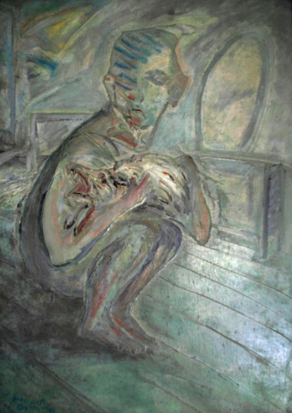 
                  Child with a Dog, 1985, Oil on canvas, 70 x 50 cm        