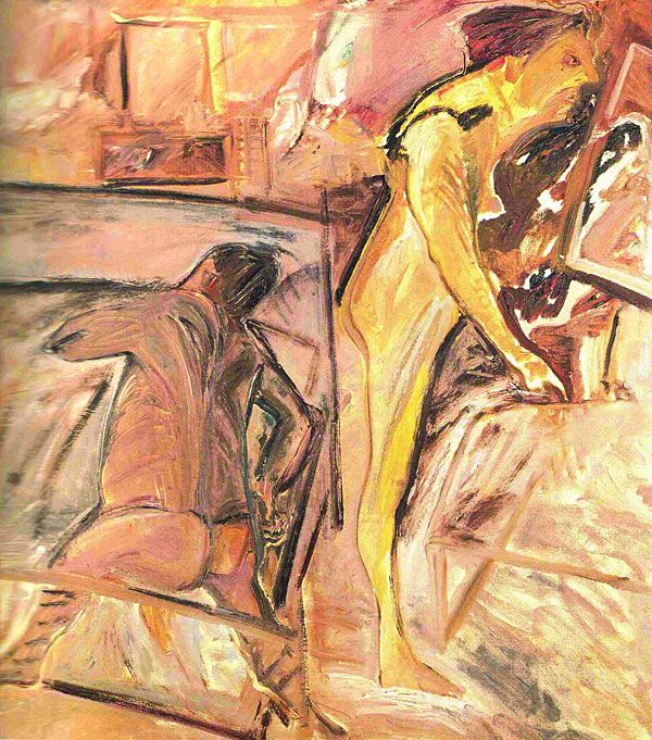 
                  Suddenly One Sunday Morning, 1985, Oil on canvas, 100 x 90 cm        