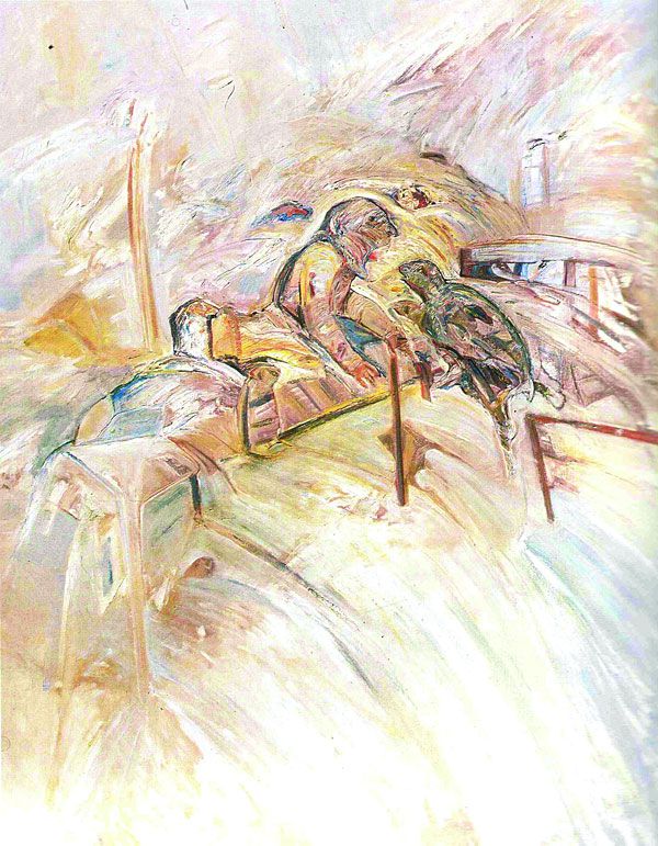 
                  Encounter, 1985, Oil on canvas, 162 x 130 cm        
