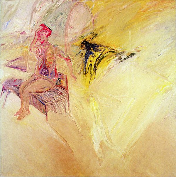 
                  An Angel Suddenly Slipped Away, 1985, Oil on canvas, 150 x 150 cm        