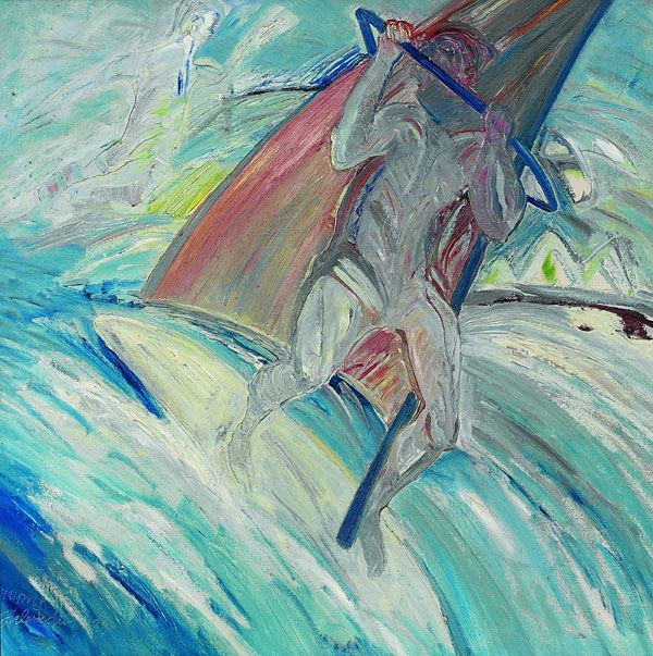 
                  Surf, 1985, Oil on canvas, 100 x 100 cm        