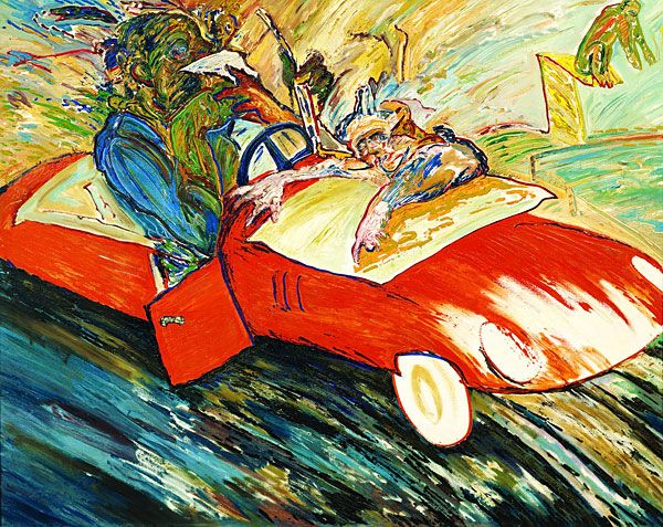 
                  The Racing Car, 1986, Oil on canvas, 130 x 162 cm        