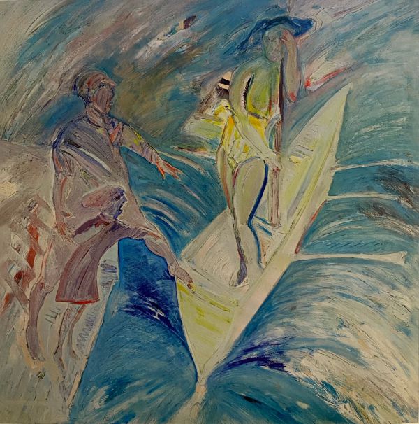 
                  Figürative Composition, 1986, Oil on canvas, 100 x 100 cm        