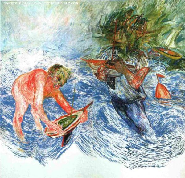 
                  The Water Series I, 1987, Oil on canvas, 260 x 260 cm        
