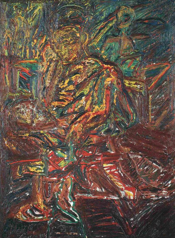 
                  Cafe Palette-Paris, 1987, Oil on canvas, 74 x 55 cm        