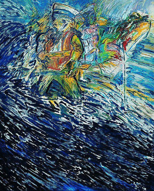 
                  Abandoning the Ship, 1988, Oil on canvas, 162 x 130 cm        