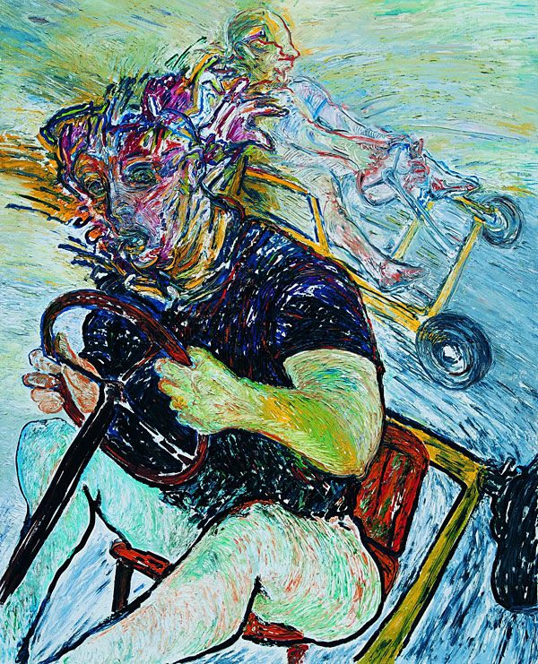 
                  Go-Cart, 1988, Oil on canvas, 162 x 130 cm        