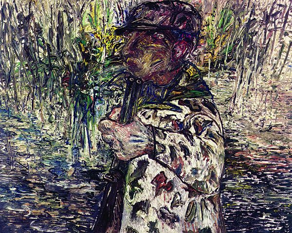 
                  Hunter, 1988, Oil on canvas, 130 x 162 cm        