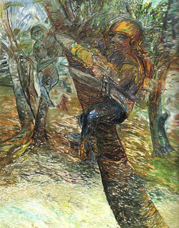 
                  Wood Cutters, 1988, Oil on canvas, 130 x 162 cm        