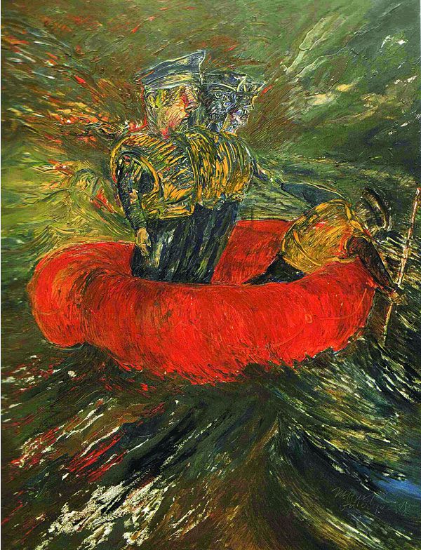 
                  The Sounding Lead, 1988, Oil on canvas, 162 x 130 cm        