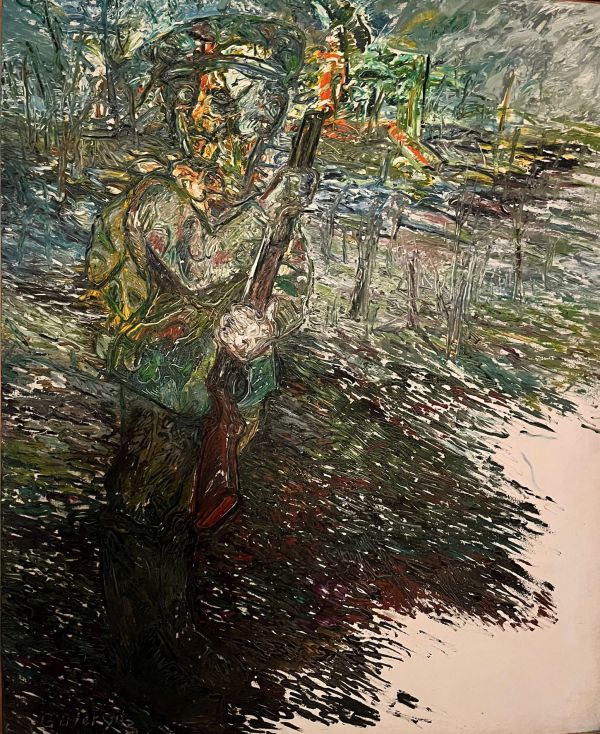 
                  Hunter II, 1989, Oil on canvas, 160 x 130 cm        