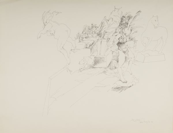 
                  Untitled, 1990, Rotring on paper, 50 x 70 cm        