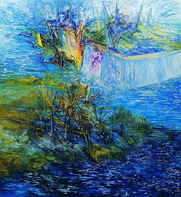 
                  The Counter Wind Series - I, 1991, Oil on canvas, 350 x 325 cm        