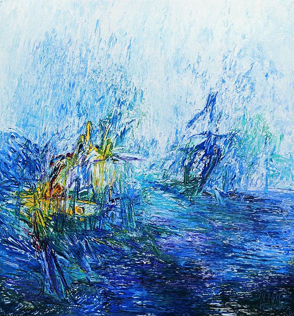 
                  The Counter Wind Series - III, 1991, Oil on canvas, 350 x 325 cm        