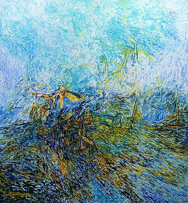 
                  The Counter Wind Series - V, 1991, Oil on canvas, 350 x 325 cm        