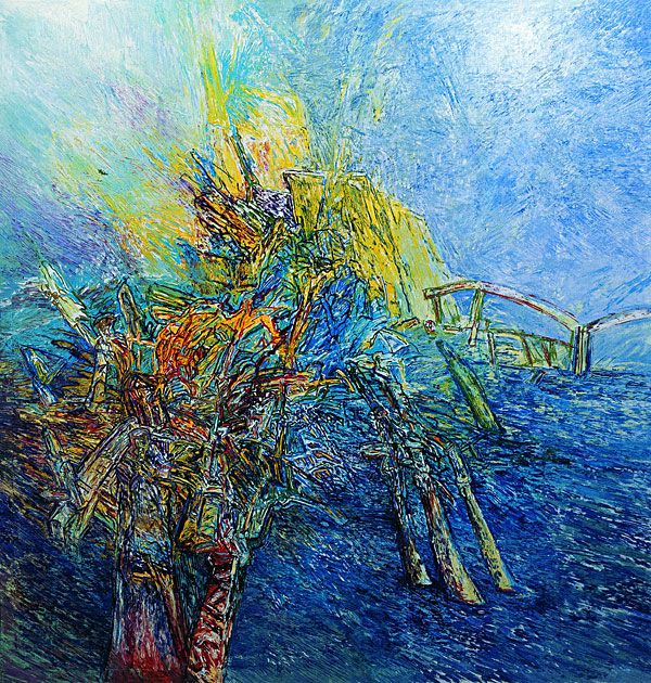 
                  The Counter Wind Series - VI, 1991, Oil on canvas, 350 x 325 cm        