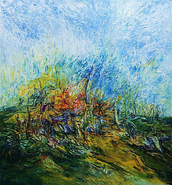 
                  The Counter Wind Series - VII, 1991, Oil on canvas, 350 x 325 cm        