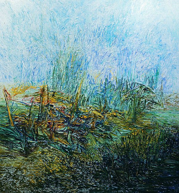 
                  The Counter Wind Series - VIII, 1991, Oil on canvas, 350 x 325 cm        