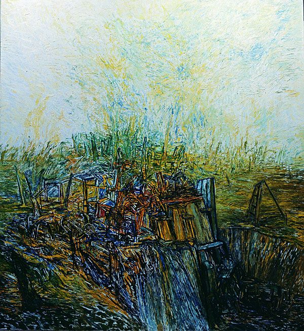 
                  The Counter Wind Series - IX, 1991, Oil on canvas, 350 x 325 cm        